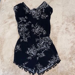 Tie back romper